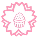 Blumenstempel + Cupcake