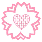 Blumenstempel + graues Herz