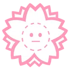 Blumenstempel + gestricheltes Gesicht
