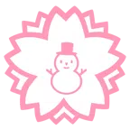 Blumenstempel + Schneemann ohne Schneeflocken