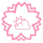 Blumenstempel + Sonne hinter Wolke