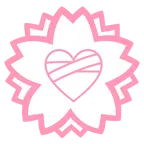 Blumenstempel + Herz mit Verband