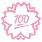 100 Punkte + Blumenstempel