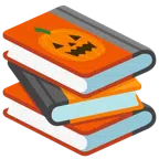 libri + zucca di Halloween