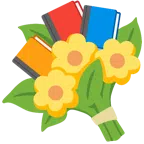 libri + mazzo di fiori
