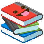 libri + faccina che mostra la lingua