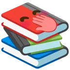 libri + faccina con mano sulla bocca