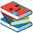 libri + faccina sorridente con lacrima