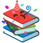 libri + faccina che festeggia