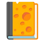 libri + fetta di formaggio