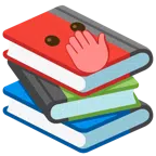 libri + faccina con occhi aperti e mano sulla bocca