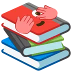 libri + faccina che sbircia tra le dita