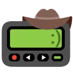 cercapersone + faccina con cappello da cowboy