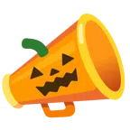 Megafon + Halloweenkürbis