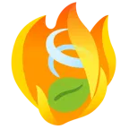 Feuer + Blätter im Wind