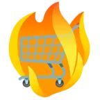 Feuer + Einkaufswagen