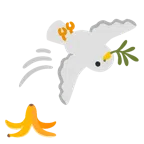 gołąb + banan
