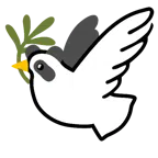 gołąb + głowa pandy