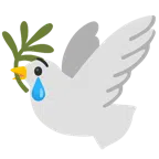gołąb + płacząca twarz