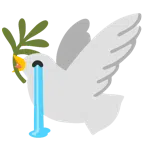 gołąb + głośno płacząca twarz