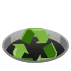 Loch + Recycling-Symbol