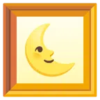 quadro incorniciato + faccina ultimo quarto di luna