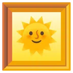 quadro incorniciato + faccina sole