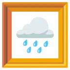 quadro incorniciato + pioggia