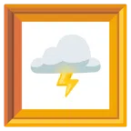 quadro incorniciato + fulmini