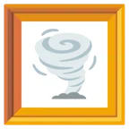 quadro incorniciato + tornado