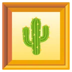 quadro incorniciato + cactus