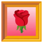 quadro incorniciato + rosa