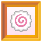 quadro incorniciato + tortino di pesce a spirale