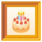 quadro incorniciato + torta di compleanno