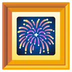 quadro incorniciato + fuochi d’artificio