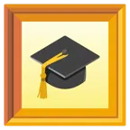 quadro incorniciato + cappello da laureato