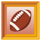quadro incorniciato + football americano