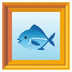 quadro incorniciato + pesce