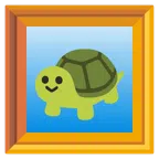 quadro incorniciato + tartaruga