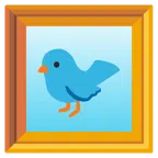 quadro incorniciato + uccello