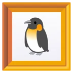 quadro incorniciato + pinguino