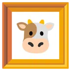quadro incorniciato + muso di mucca