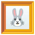 quadro incorniciato + muso di coniglio