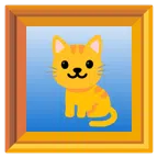 quadro incorniciato + muso di gatto