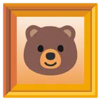 quadro incorniciato + orso