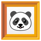quadro incorniciato + panda