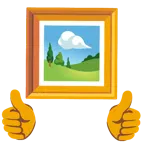 quadro incorniciato + pollice in su