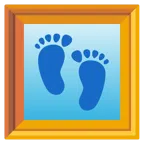 quadro incorniciato + impronta di piedi