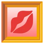 quadro incorniciato + impronta della bocca