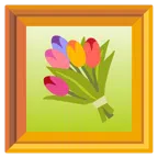 quadro incorniciato + mazzo di fiori